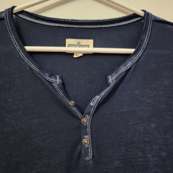 Mens Relaxed Fit Blue Button Up Short Sleeve Shirt Medium - Picture 2 of 6